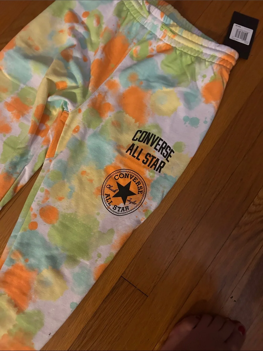 NWT Converse Tie-Dye Jogger Boys Pants size large 12-13 years lime rave retro